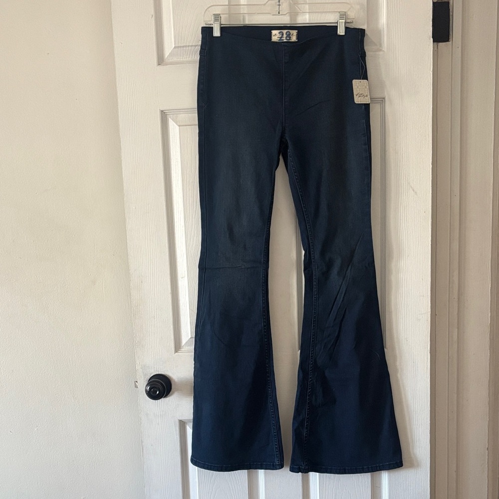 We The Free Dark Blue Flare Jeans